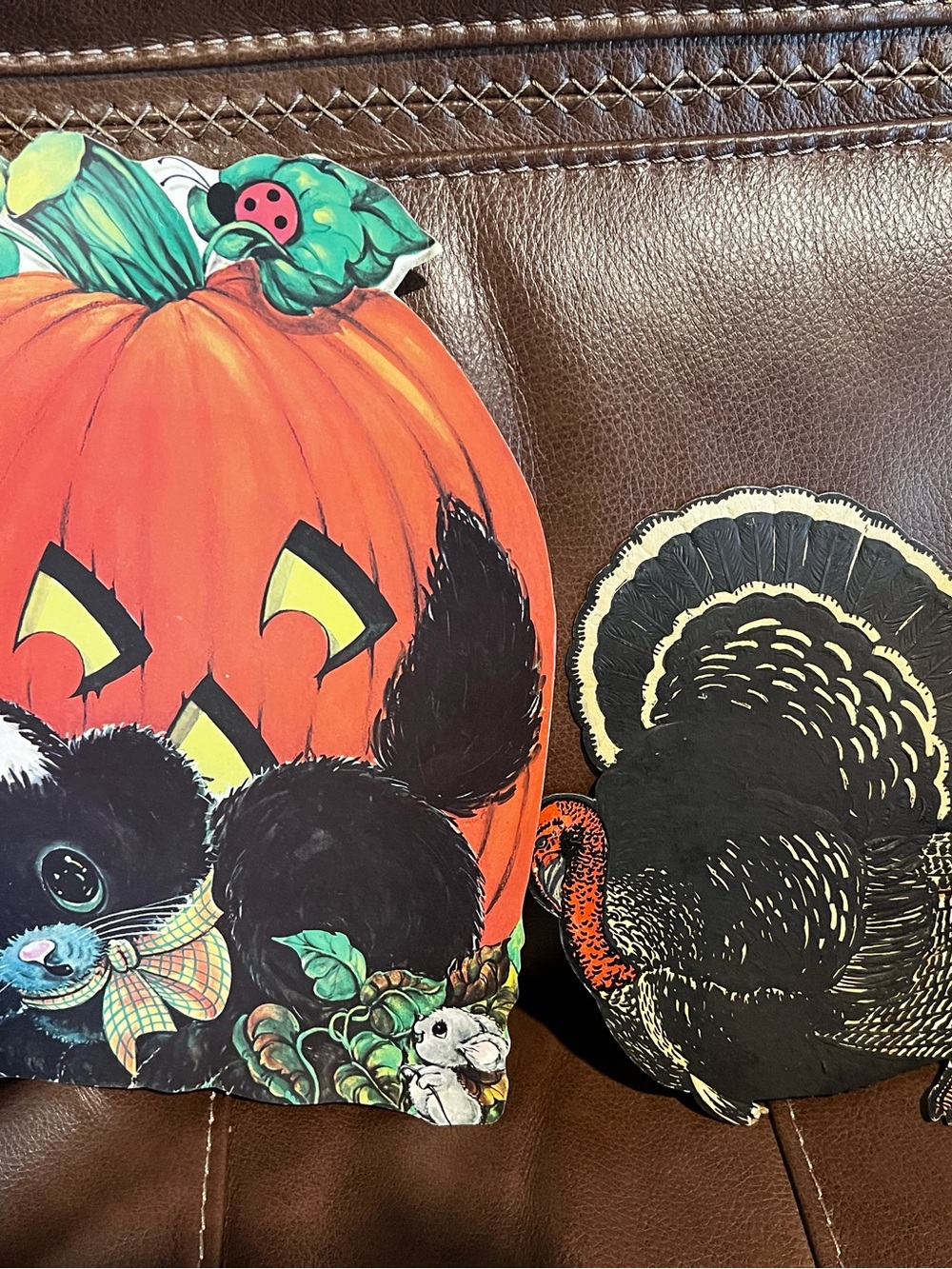 Kids Halloween Pumpkin & Turkey Costume Wall Decor - Orange Black